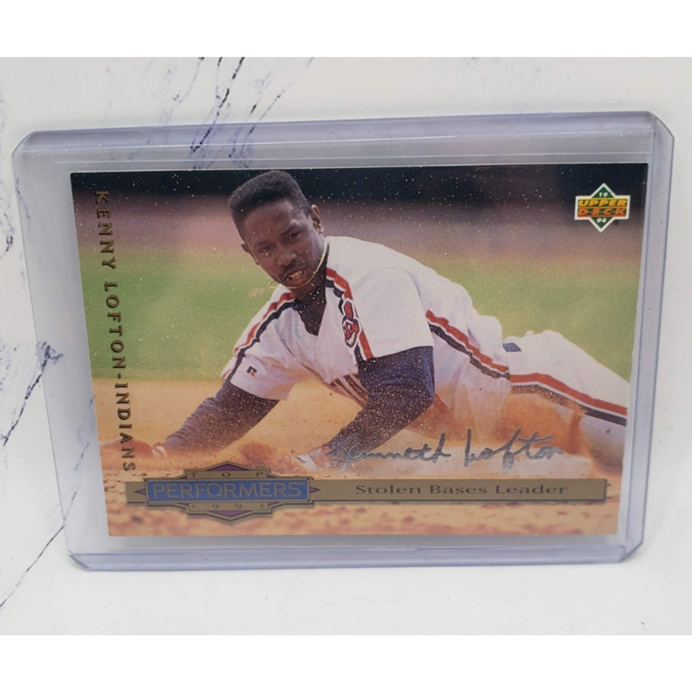 1994 Upper Deck Baseball # 315 Top Performance Kenny Lofton Silver Signature